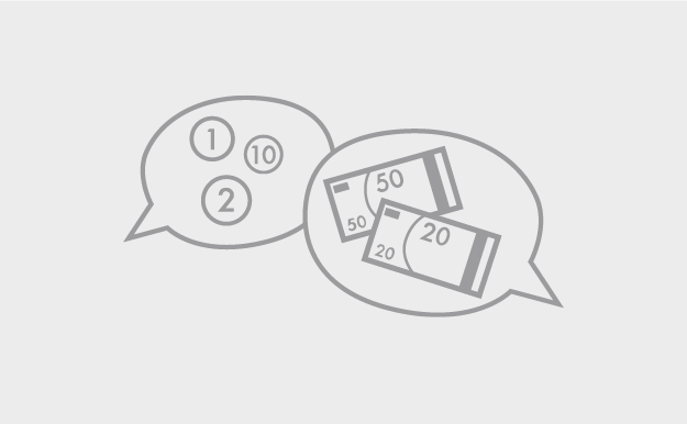 Icon Geld in Sprechblase Icon Geld in Sprechblase